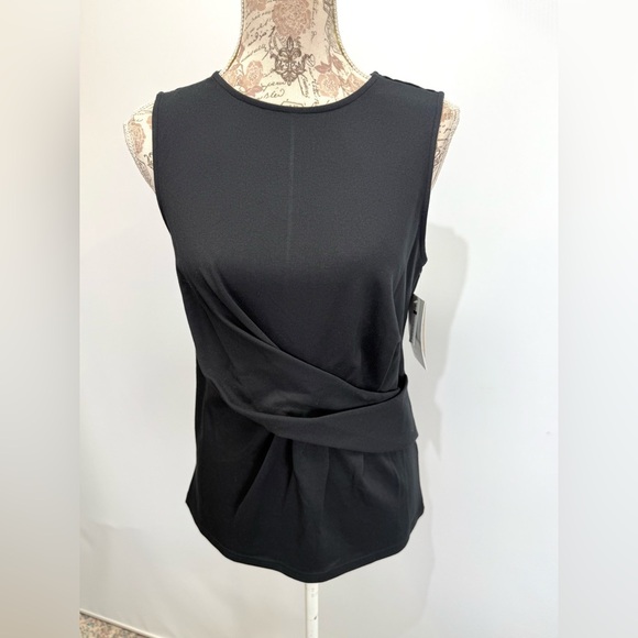 NORDSTROM RACK Black Asymmetrical twist front sleeveless Top size S - Picture 9 of 13